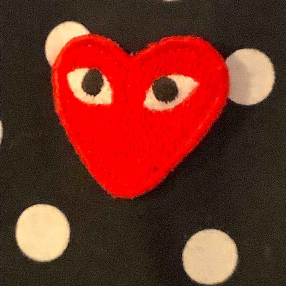 Comme des Garsons women’s long sleeve t-shirt blue with white spots size large